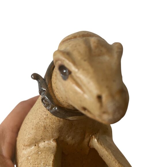 Handmade Brutalist Pottery Goat Figurines Farm Animals Christmas Nativity Set - Picture 8 of 9